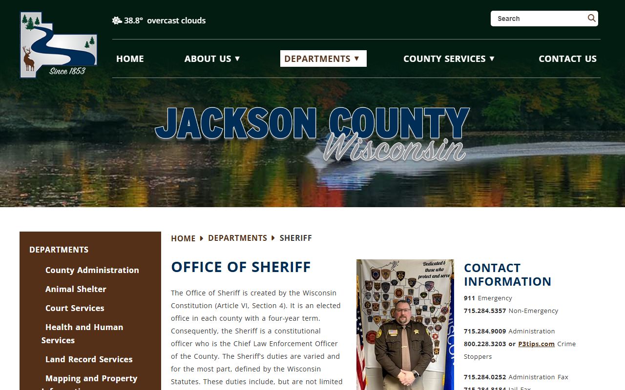 Jackson County 72 Hour Booking image showing the Jackson County sheriff's office